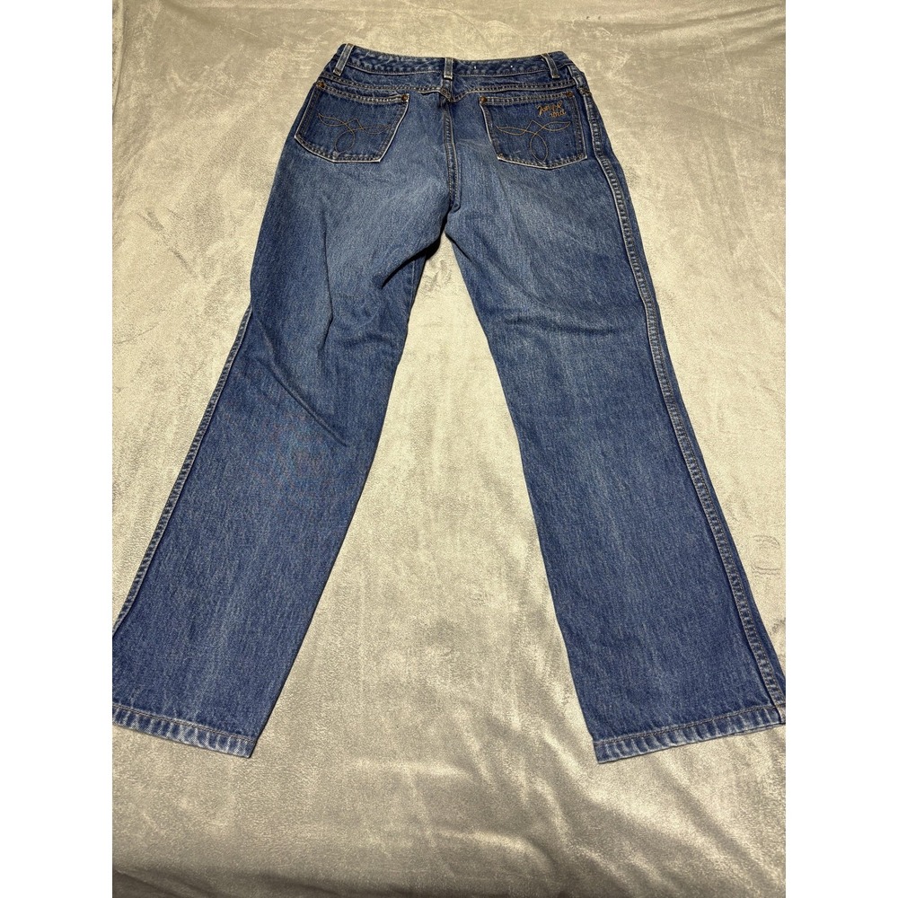 Tony Lama Jeans Women Size 13 Blue Straight Leg Western Cowboy Denim Made USA